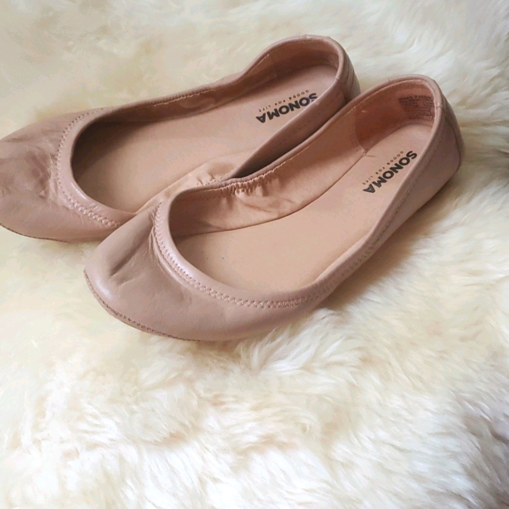 Sonoma Tan Ballet Flats size 7